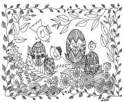 Printable adult zen anti stress easter eggs by leen margot  coloring pages